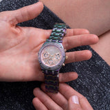 Buy Shop Guess Heiress Multifunction Diamonds Purple Dial Purple Steel Strap Watch for Women - GW0440L3 USA Online