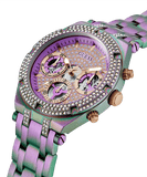 Buy Shop Guess Heiress Multifunction Diamonds Purple Dial Purple Steel Strap Watch for Women - GW0440L3 USA Online