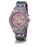 Buy Shop Guess Heiress Multifunction Diamonds Purple Dial Purple Steel Strap Watch for Women - GW0440L3 USA Online