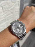 Buy Shop Guess Heiress Multifunction Diamonds Silver Dial Silver Steel Strap Watch for Women - GW0440L1 USA Online