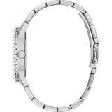 Buy Shop Guess Heiress Multifunction Diamonds Silver Dial Silver Steel Strap Watch for Women - GW0440L1 USA Online