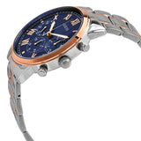 Buy Shop Guess Hendrix Chronograph Blue Dial Two Tone Steel Strap Watch for Men - W1309G4 USA Online