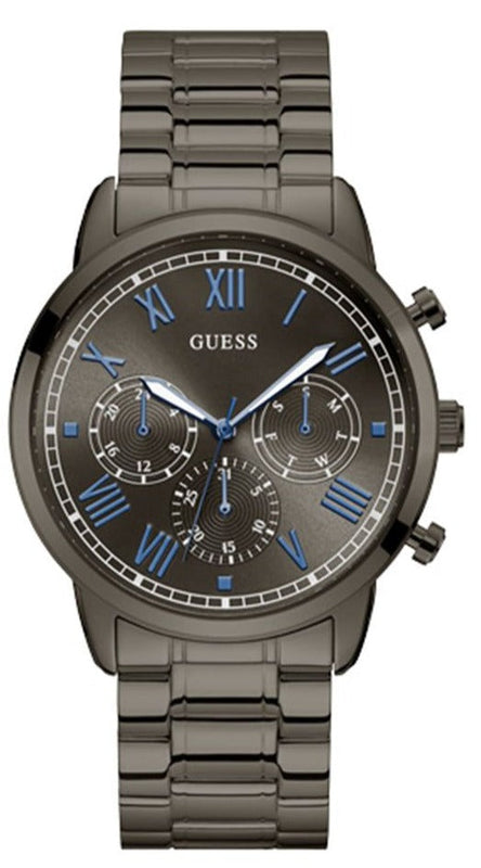 Buy Shop Guess Hendrix Chronograph Gunmetal Dial Gunmetal Steel Strap Watch for Men - W1309G3 USA Online