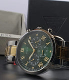 Buy Shop Guess Hendrix Green Dial Two Tone Steel Strap Watch For Men - GW0066G2 USA Online