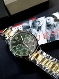 Buy Shop Guess Hendrix Green Dial Two Tone Steel Strap Watch For Men - GW0066G2 USA Online