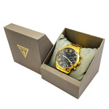 Buy Shop Guess Hendrix Multifunction Black Dial Gold Steel Strap Watch for Men - W1309G2 USA Online
