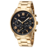 Buy Shop Guess Hendrix Multifunction Black Dial Gold Steel Strap Watch for Men - W1309G2 USA Online