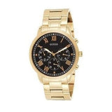 Buy Shop Guess Hendrix Multifunction Black Dial Gold Steel Strap Watch for Men - W1309G2 USA Online