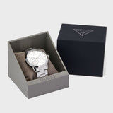 Buy Shop Guess Hendrix Silver Dial Silver Steel Strap Watch for Men - GW0066G1 USA Online