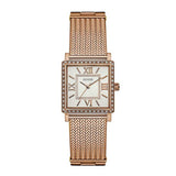 Buy Shop Guess Highline Off White Dial Rose Gold Stainless Steel Mesh Strap Watch For Women - W0826L3 USA Online