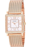 Buy Shop Guess Highline Off White Dial Rose Gold Stainless Steel Mesh Strap Watch For Women - W0826L3 USA Online