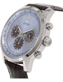 Buy Shop Guess Horizon Chronograph Analog Blue Dial Brown Leather Strap Watch For Men - W0380G6 USA Online