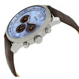 Buy Shop Guess Horizon Chronograph Analog Blue Dial Brown Leather Strap Watch For Men - W0380G6 USA Online