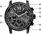 Buy Shop Guess Horizon Chronograph Black Dial Black Steel Strap Watch For Men - W0379G2 USA Online