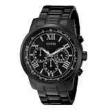Buy Shop Guess Horizon Chronograph Black Dial Black Steel Strap Watch For Men - W0379G2 USA Online