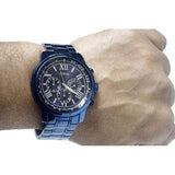 Buy Shop Guess Horizon Chronograph Black Dial Blue Steel Strap Watch For Men - W0379G5 USA Online