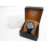 Buy Shop Guess Horizon Chronograph Black Dial Blue Steel Strap Watch For Men - W0379G5 USA Online