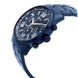 Buy Shop Guess Horizon Chronograph Black Dial Blue Steel Strap Watch For Men - W0379G5 USA Online