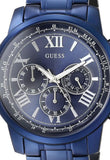 Buy Shop Guess Horizon Chronograph Black Dial Blue Steel Strap Watch For Men - W0379G5 USA Online