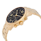 Buy Shop Guess Horizon Chronograph Black Dial Gold Steel Strap Watch For Men - W0379G4 USA Online