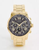 Buy Shop Guess Horizon Chronograph Black Dial Gold Steel Strap Watch For Men - W0379G4 USA Online