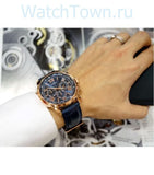 Buy Shop Guess Horizon Chronograph Blue Dial Blue Leather Strap Watch For Men - W0380G5 USA Online