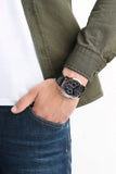 Buy Shop Guess Horizon Chronograph Blue Dial Blue Leather Strap Watch For Men - W0380G5 USA Online