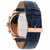 Buy Shop Guess Horizon Chronograph Blue Dial Blue Leather Strap Watch For Men - W0380G5 USA Online