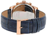 Buy Shop Guess Horizon Chronograph Blue Dial Blue Leather Strap Watch For Men - W0380G5 USA Online