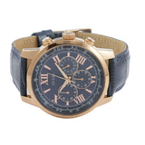 Buy Shop Guess Horizon Chronograph Blue Dial Blue Leather Strap Watch For Men - W0380G5 USA Online