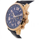 Buy Shop Guess Horizon Chronograph Blue Dial Blue Leather Strap Watch For Men - W0380G5 USA Online