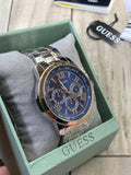 Buy Shop Guess Horizon Chronograph Blue Dial Two Tone Steel Strap Watch For Men - W0379G7 USA Online