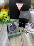 Buy Shop Guess Horizon Chronograph Blue Dial Two Tone Steel Strap Watch For Men - W0379G7 USA Online
