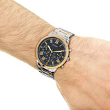 Buy Shop Guess Horizon Chronograph Blue Dial Two Tone Steel Strap Watch For Men - W0379G7 USA Online