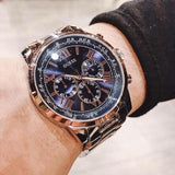 Buy Shop Guess Horizon Chronograph Blue Dial Two Tone Steel Strap Watch For Men - W0379G7 USA Online
