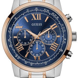Buy Shop Guess Horizon Chronograph Blue Dial Two Tone Steel Strap Watch For Men - W0379G7 USA Online