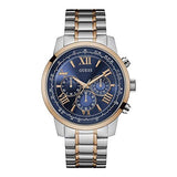 Buy Shop Guess Horizon Chronograph Blue Dial Two Tone Steel Strap Watch For Men - W0379G7 USA Online