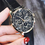 Buy Shop Guess Horizon Chronograph Quartz Black Dial Blue Leather Strap Watch For Men - W0380G3 USA Online