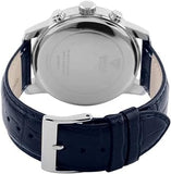 Buy Shop Guess Horizon Chronograph Quartz Black Dial Blue Leather Strap Watch For Men - W0380G3 USA Online