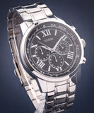 Buy Shop Guess Horizon Chronograph Quartz Black Dial Silver Steel Strap Watch For Men - W0379G1 USA Online