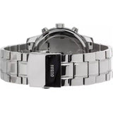 Buy Shop Guess Horizon Chronograph Quartz Black Dial Silver Steel Strap Watch For Men - W0379G1 USA Online