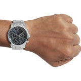 Buy Shop Guess Horizon Chronograph Quartz Blue Dial Silver Steel Strap Watch for Men - W0379G3 USA Online