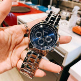 Buy Shop Guess Horizon Chronograph Quartz Blue Dial Silver Steel Strap Watch for Men - W0379G3 USA Online