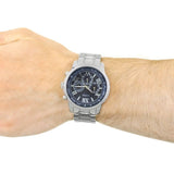 Buy Shop Guess Horizon Chronograph Quartz Blue Dial Silver Steel Strap Watch for Men - W0379G3 USA Online