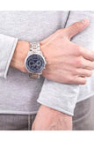 Buy Shop Guess Horizon Chronograph Quartz Blue Dial Silver Steel Strap Watch for Men - W0379G3 USA Online