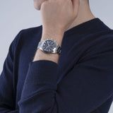 Buy Shop Guess Horizon Chronograph Quartz Blue Dial Silver Steel Strap Watch for Men - W0379G3 USA Online