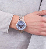 Buy Shop Guess Horizon Chronograph Quartz Blue Dial Silver Steel Strap Watch for Men - W0379G6 USA Online