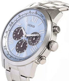Buy Shop Guess Horizon Chronograph Quartz Blue Dial Silver Steel Strap Watch for Men - W0379G6 USA Online