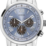 Buy Shop Guess Horizon Chronograph Quartz Blue Dial Silver Steel Strap Watch for Men - W0379G6 USA Online