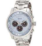 Buy Shop Guess Horizon Chronograph Quartz Blue Dial Silver Steel Strap Watch for Men - W0379G6 USA Online